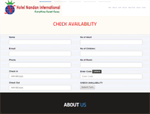 Tablet Screenshot of hotelnandaninternational.com